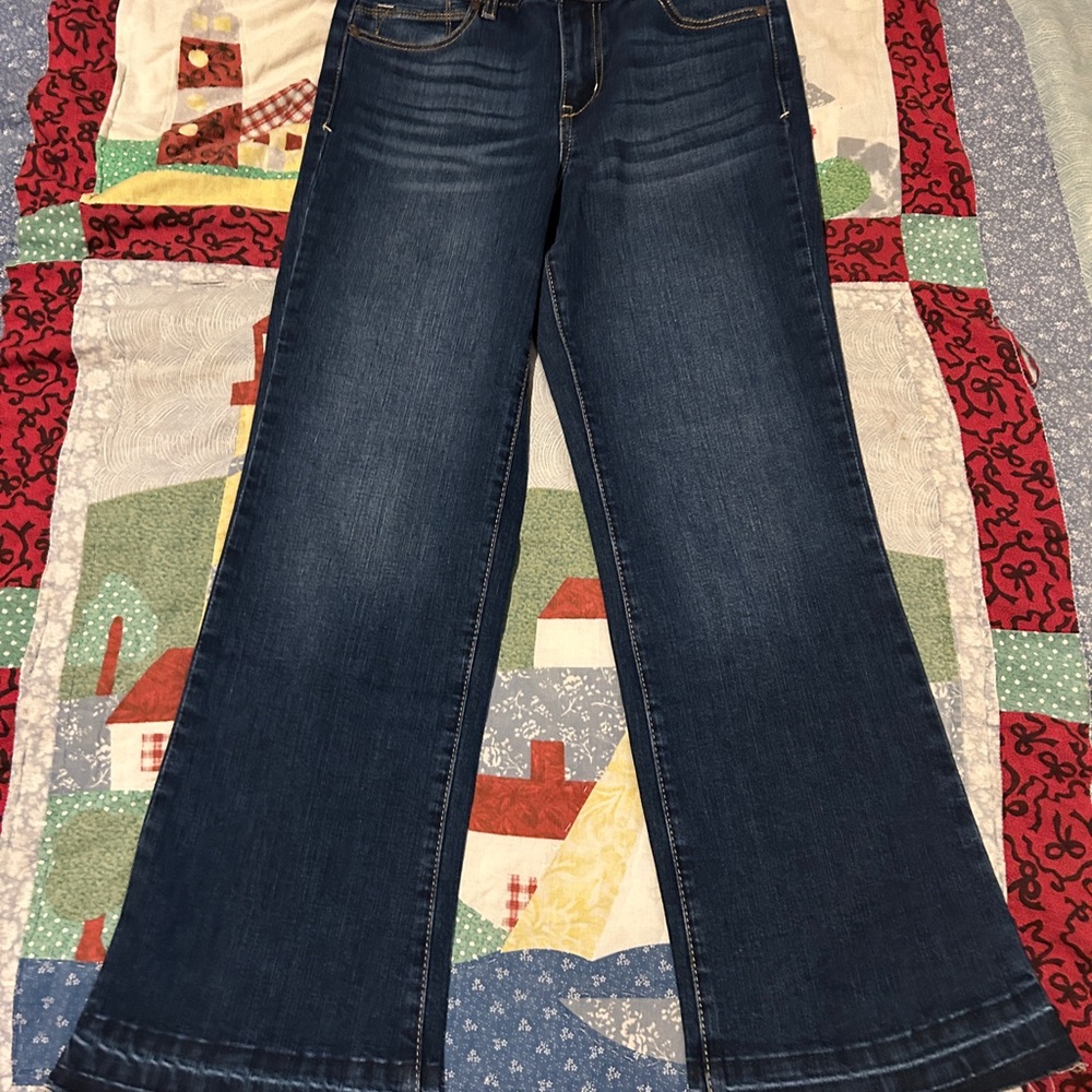 1822 Denim Dark Blue Flare Jeans
